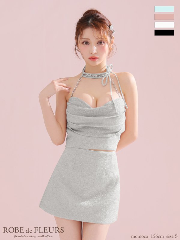 ホワイト モデル：ももか　身長：156cm　着用サイズ：Sサイズ