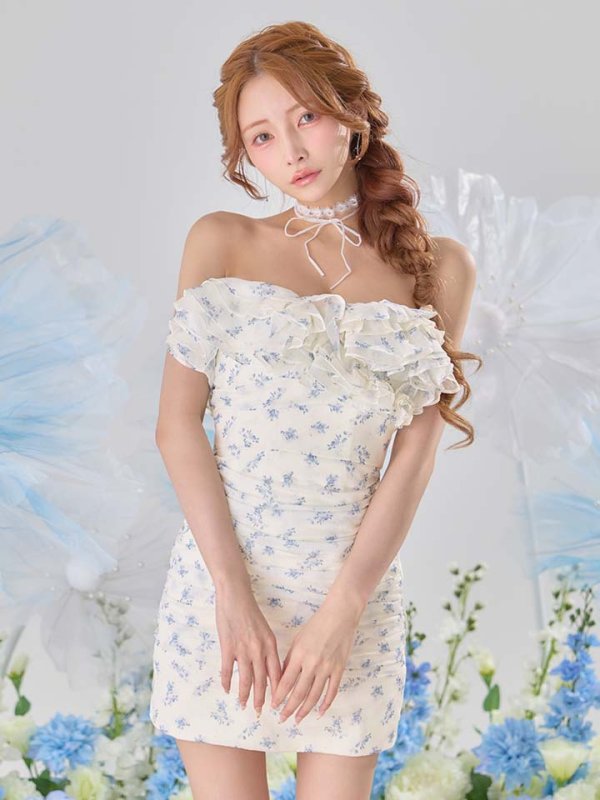 ブルー　モデル：まみ　身長：161cm　着用サイズ：Sサイズ