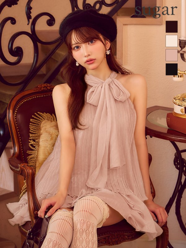 ピンクベージュ　モデル：飛鳥　身長：160cm　着用サイズ：Sサイズ