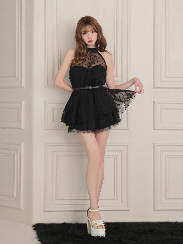 ブラック　モデル：いおり　身長：161cm　着用サイズ：Sサイズ
