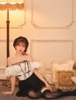 アイボリーxブラック　モデル：羽澄まり　身長：158cm　着用サイズ：Sサイズ