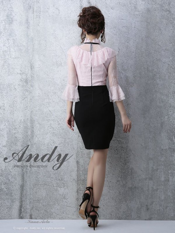 画像13: 【ANDY MAGAZINE VOL.20 COLLECTION 05】リボンブローチ/ ボタンデザイン/ レース/タイト/ ミニドレス/ キャバドレス[OF05] (13)