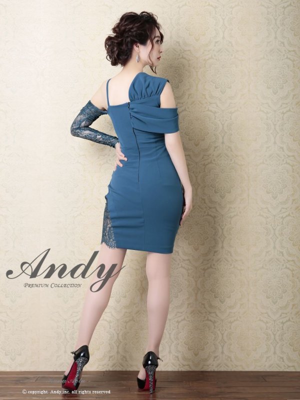 画像3: 訳あり商品☆スカート右前生地キズあり【Andy ANDY FashionPress 02 COLLECTION 03】ワンカラー/ レース/ タック/ タイトミニ/ ミニドレス/ キャバドレス[OF05] (3)