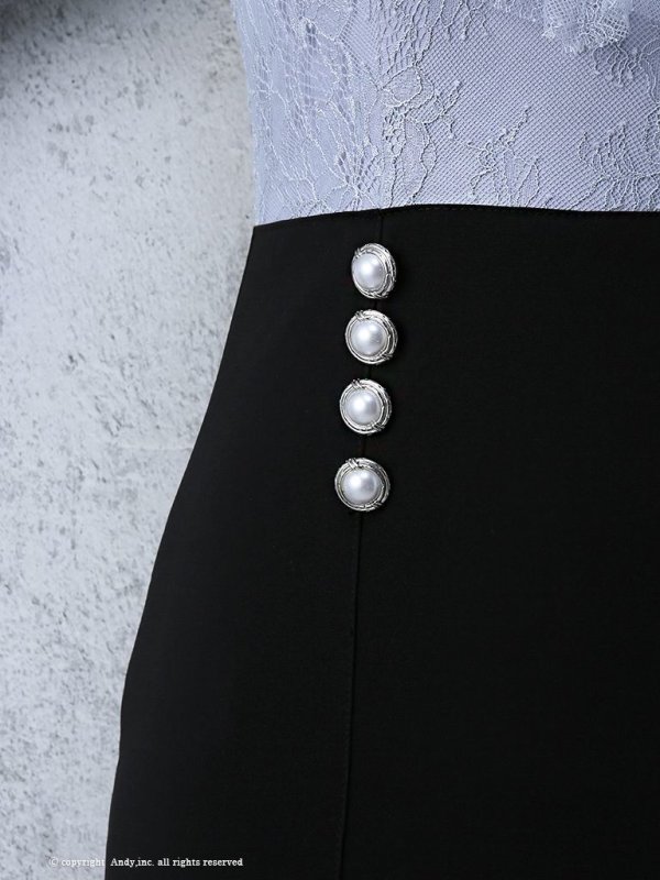 画像8: 【ANDY MAGAZINE VOL.20 COLLECTION 05】リボンブローチ/ ボタンデザイン/ レース/タイト/ ミニドレス/ キャバドレス[OF05] (8)