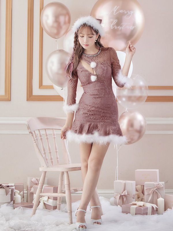 画像14: 【ノベルティ対象】【即日発送】ROBE de FLEURS Glossy x sugar コラボドレスサンタ【sugar nine サンタコス 5点セット】【S-Mサイズ/2カラー】【OF08】 (14)