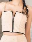 画像21: 【ゆりお/関西コレクション着用】XSサイズあり【ROBE de FLEURS Glossy/ローブ・ド・フルール グロッシー】スタッズ/ キルティング/ フロントジップ/ 台形スカート/ セットアップ/ ミニドレス/ キャバドレス[OF2]【一部予約商品/5月下旬発送予定】 (21)