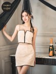 画像7: 【ゆりお/関西コレクション着用】XSサイズあり【ROBE de FLEURS Glossy/ローブ・ド・フルール グロッシー】スタッズ/ キルティング/ フロントジップ/ 台形スカート/ セットアップ/ ミニドレス/ キャバドレス[OF2]【一部予約商品/5月下旬発送予定】 (7)
