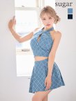 ブルー　モデル：如月れい　身長：156cm　着用サイズ：Sサイズ