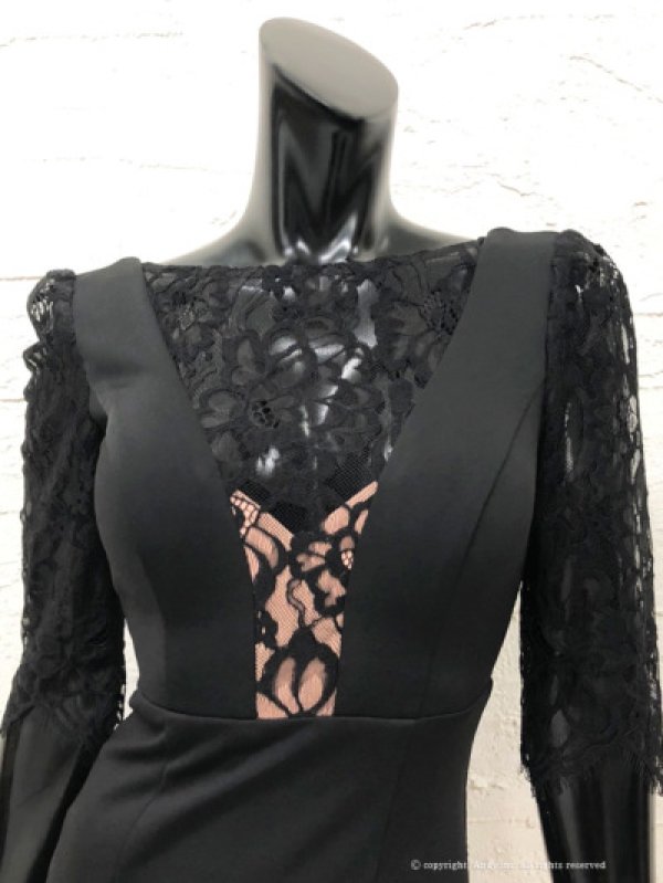 画像20: 【Miyu × GLAMOROUS by Andy 05 COLLECTION 03】七分袖/ 長袖/ 袖あり/ ストレッチ/ 切り替えデザイン/ タイト/ ミニドレス/ キャバドレス[FB03] (20)