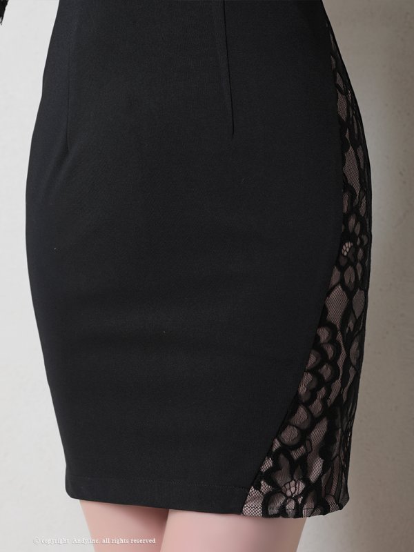 画像22: 【Miyu × GLAMOROUS by Andy 05 COLLECTION 03】七分袖/ 長袖/ 袖あり/ ストレッチ/ 切り替えデザイン/ タイト/ ミニドレス/ キャバドレス[FB03] (22)