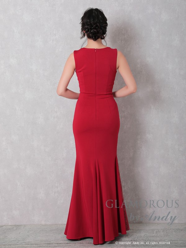 画像14: レース/ シアー/ カットアウト/ ノースリ/ ロングドレス/ キャバドレス long[OF05] (14)