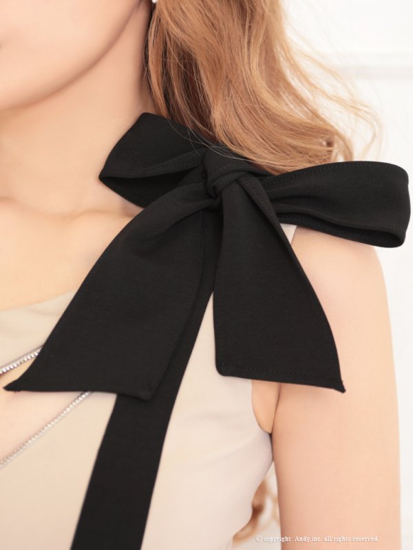 画像20: 【Andy GLAMOROUS/アンディグラマラス】ストレッチ/ アシンメトリー/ バストジッパー/ ショルダーリボン/ バイカラー/ ノースリーブ/ ワンショルダー/ タイト/ ミニドレス/ キャバドレス[OF05] (20)