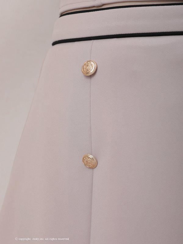 画像16: XSサイズあり【Andy GLAMOROUS/アンディグラマラス】バイカラー/ フロントジップ/ ボタンデザイン/ 袖あり/ 半袖/ プリーツ/ Aライン/ セットアップ/ ミニドレス/ キャバドレス[OF05] (16)