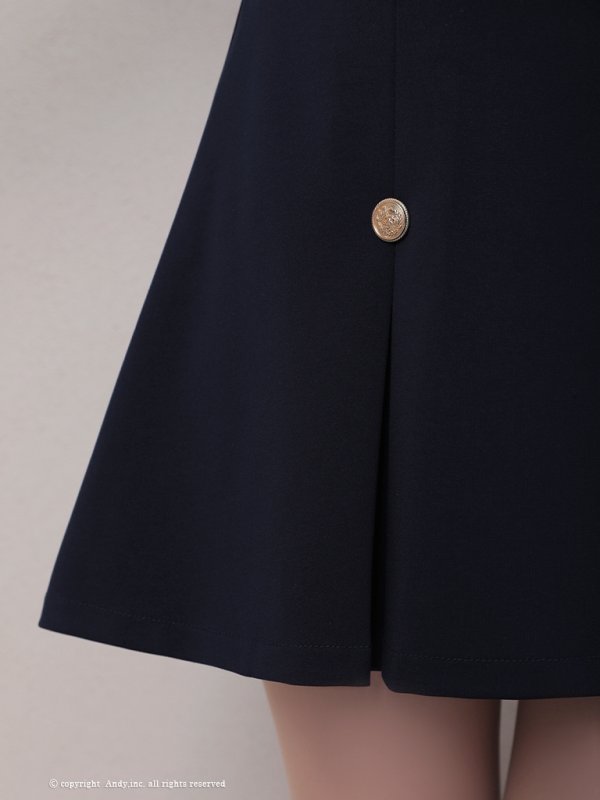 画像10: XSサイズあり【Andy GLAMOROUS/アンディグラマラス】バイカラー/ フロントジップ/ ボタンデザイン/ 袖あり/ 半袖/ プリーツ/ Aライン/ セットアップ/ ミニドレス/ キャバドレス[OF05] (10)