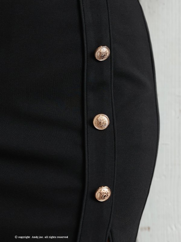 画像8: XSサイズあり【Andy GLAMOROUS/アンディグラマラス】ワンショルダー/ リボン/ チェーン/ オフショル/ ボタン/ カットアウト/ タイト/ ミニドレス/ キャバドレス[OF05] (8)