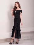 画像9: 【Andy GLAMOROUS/アンディグラマラス】シンプル/ ワンカラー/ フロントジップ/ オフショル/ フリル/ アシンメトリー/ マーメイド/ ミディアムドレス/ キャバドレス [OF05] (9)
