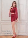 画像5: XSサイズあり【Andy GLAMOROUS/アンディグラマラス】襟付き/ ハイネック/ シフォンスリーブ/ フロントジップ/ セットアップ/ タイト/ ミニドレス/ キャバドレス[OF05] (5)
