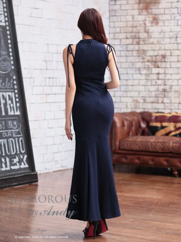 画像19: 【Andy GLAMOROUS/アンディグラマラス】ラメ/ フロントジップ/ ノースリーブ/ カットアウト/ マーメイド/ ロングドレス/ キャバドレス long[OF05] (19)