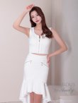 ホワイト モデル：あみ　身長：163cm　着用サイズ：Sサイズ