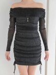 ブラック  モデル：七瀬みほ　身長：162cm　着用サイズ：Sサイズ