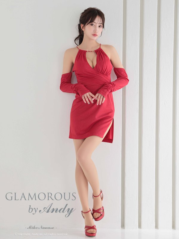 レッド モデル:七瀬みほ 身長:162cm 着用サイズ:Sサイズ