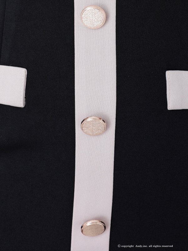 ブラックxベージュ　モデル：七瀬みほ　身長：162cm　着用サイズ：Sサイズ