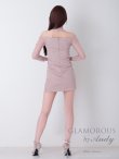 画像13: XSサイズあり【Andy GLAMOROUS/アンディグラマラス】ラメニット/ ホルター/ オフショル/ ロングスリーブ/ 袖あり/ カットアウト/ ウエストシアー/ タイト/ ミニドレス/ キャバドレス[OF05] (13)