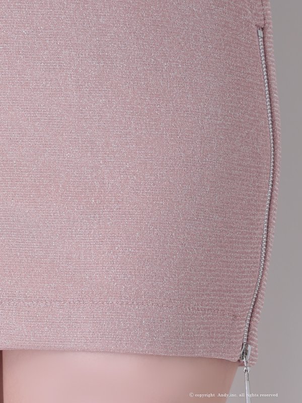 画像16: XSサイズあり【Andy GLAMOROUS/アンディグラマラス】ラメニット/ ホルター/ オフショル/ ロングスリーブ/ 袖あり/ カットアウト/ ウエストシアー/ タイト/ ミニドレス/ キャバドレス[OF05] (16)