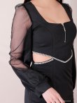 ブラック モデル：七瀬みほ　身長：162cm　着用サイズ：Sサイズ