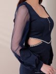 ネイビー モデル：七瀬みほ　身長：162cm　着用サイズ：Sサイズ