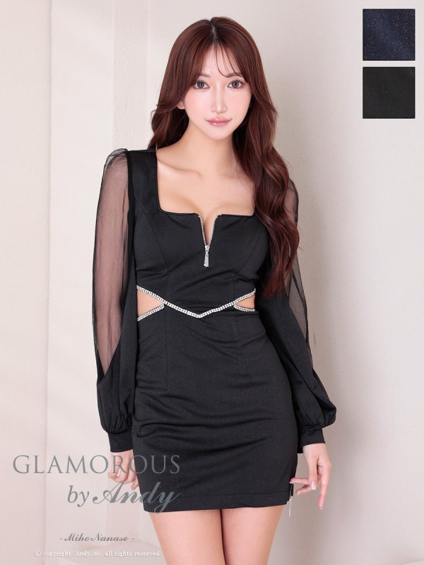 ブラック モデル：七瀬みほ　身長：162cm　着用サイズ：Sサイズ