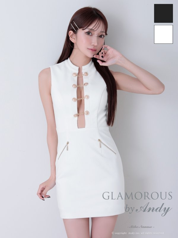 ホワイト モデル：七瀬みほ　身長：162cm　着用サイズ：Sサイズ