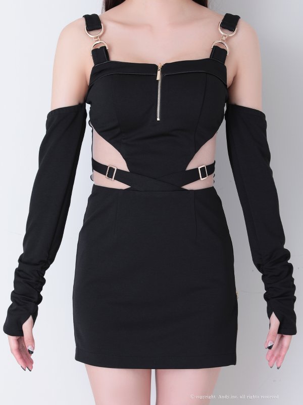 ブラック モデル：七瀬みほ　身長：162cm　着用サイズ：Sサイズ