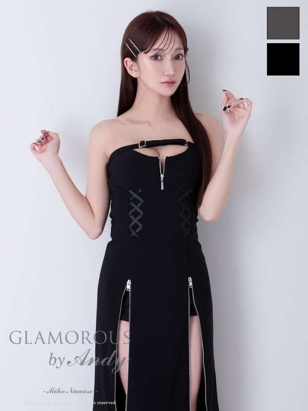 ブラック モデル：七瀬みほ　身長：162cm　着用サイズ：Sサイズ