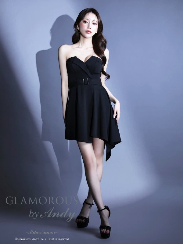 ブラック　モデル：七瀬みほ　身長：162cm　着用サイズ：Sサイズ