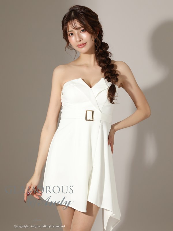 ホワイト　モデル：あみ　身長：163cm　着用サイズ：Sサイズ