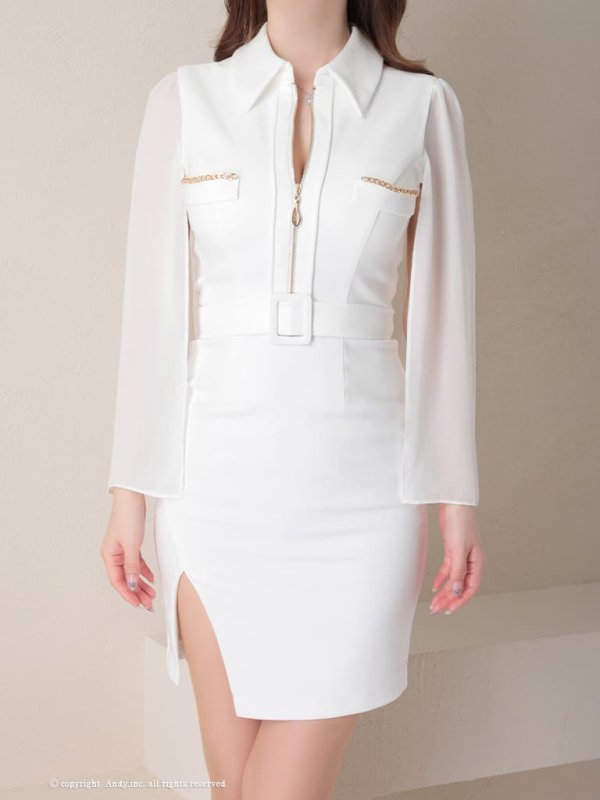 ホワイト　モデル：ゆめ　身長：160cm　着用サイズ：Sサイズ