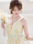 画像11: 【圓谷はく / 関西コレクション着用】【Lip line/リップライン】フラワー刺繍/ 2段フレア/ Aライン/ チュール/ プリンセス/ ロングドレス/ キャバドレスlong[HC03] (11)