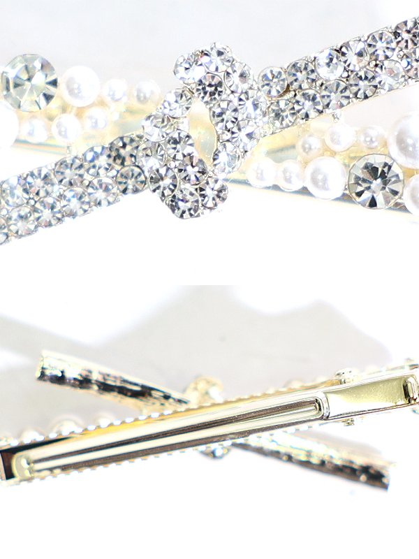 画像6: 【Angel R/エンジェルアール】ストーンパールクロスヘアピン[OF02C-U] (6)