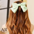 画像1: 【アクセサリー：ヘアアクセ】【ANGEL R/エンジェルアール】ラインビジューレースダブルリボン[OF02] (1)