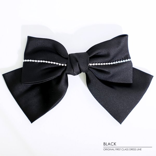 画像4: 【アクセサリー：ヘアアクセ】【ANGEL R/エンジェルアール】ラインビジューレースダブルリボン[OF02] (4)