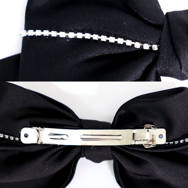 画像8: 【アクセサリー：ヘアアクセ】【ANGEL R/エンジェルアール】ラインビジューレースダブルリボン[OF02] (8)