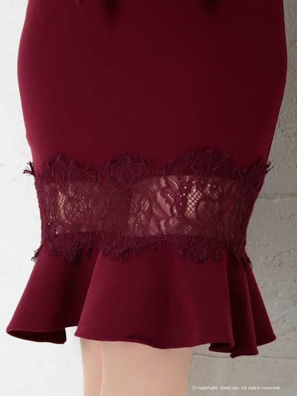 画像9: 【Andy ANDY Fashion Press 07 COLLECTION 08】七分袖/ 長袖 / 袖あり/ オフショル/ マーメイド/ レース/ タイト/ ミニドレス/ キャバドレス[OF05] (9)