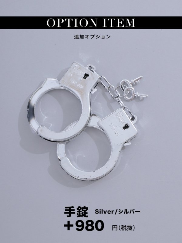画像27: 送料無料！【ハロウィン】【LARME/ラルム掲載】 ギンガムセットアップポリス 【コスプレ5点セット】【XS-Mサイズ/1カラー】(YMT06-SV)[YMT-B] (27)