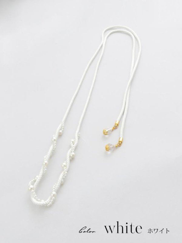 画像8: 【即日発送】【飾り紐単品】【浴衣小物】パールの飾り紐 / 帯飾り [OF04] (8)
