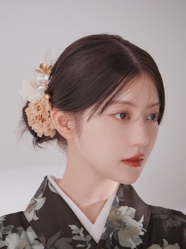 画像14: 【卒業袴小物】ドライフラワーセット髪飾り【2カラー】 (14)