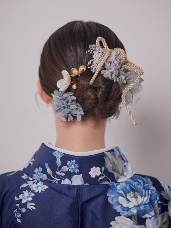 画像18: 【卒業袴小物】ドライフラワーセット髪飾り【2カラー】 (18)