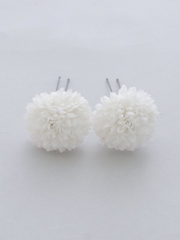 画像4: 【卒業袴小物】レッド×ホワイトフラワーセット髪飾り【1カラー】 (4)