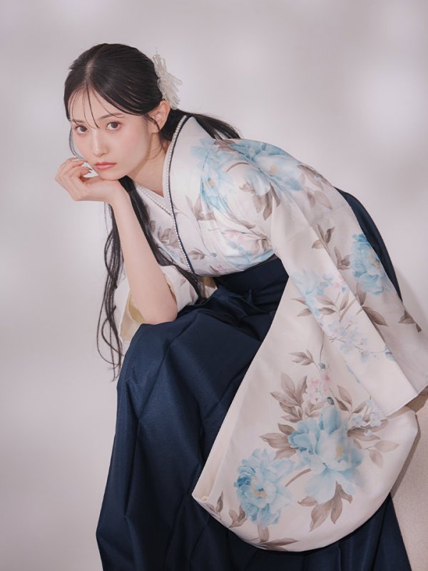 画像7: 【卒業袴小物】シフォン生地パールフラワーコサージュ【1カラー】 (7)