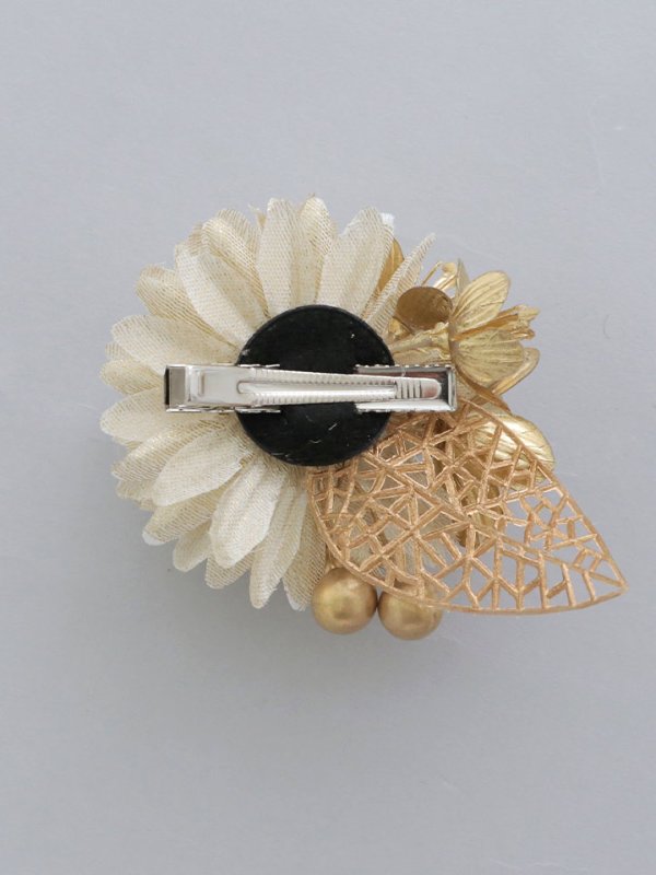 画像4: 【卒業袴小物】ゴールドフラワーコサージュ【1カラー】 (4)